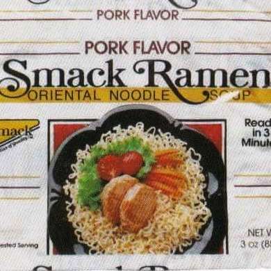 Smack Ramen Pork Flavor Oriental Noodle Soup