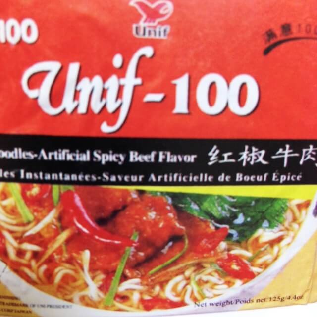 統一100 紅椒牛肉面 Unif-100 Artificial Spicy Beef Flavour