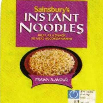 Sainsbury's Instant Noodles / Prawn Flavour