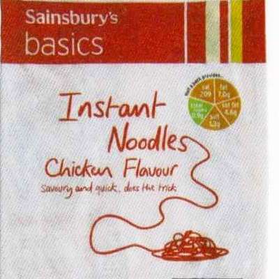 Sainsbury's Basics Instant Noodles / Chicken Flavour