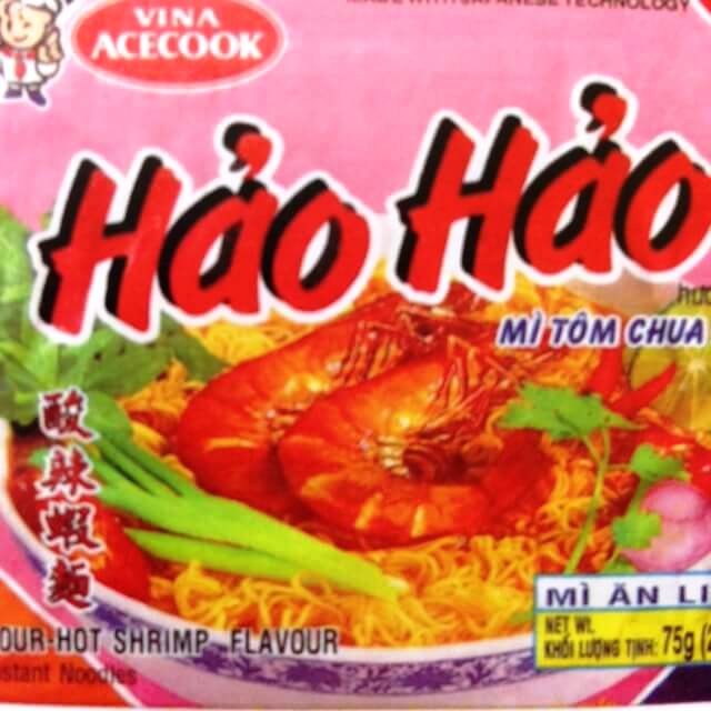 Vina Acecook HaoHao Mi Tom Chua Cay / Sour-Hot Shrimp Flavour （酸辣蝦麺）