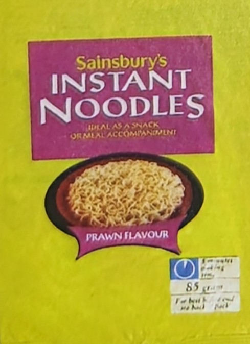 Sainsbury's Instant Noodles / Prawn Flavour